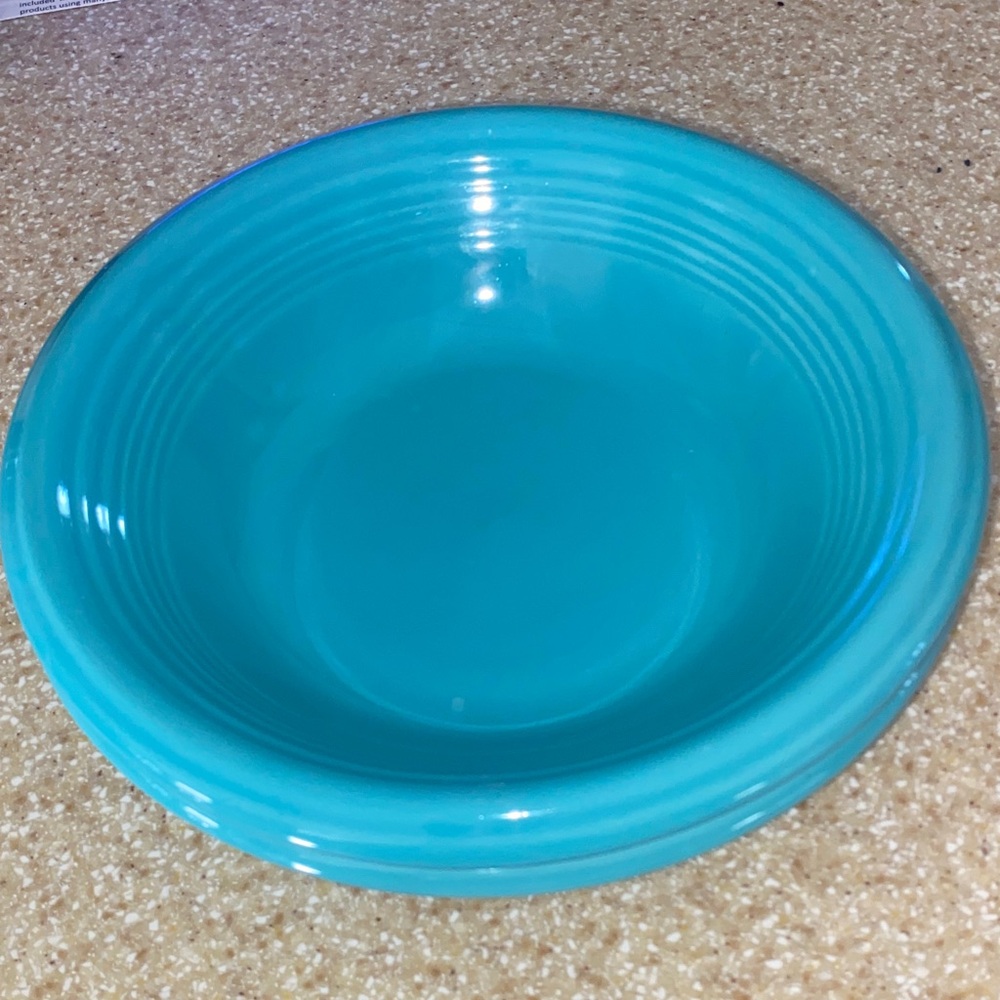 VTG Turquoise Ceramic Gibson  two Serving Bowl’s